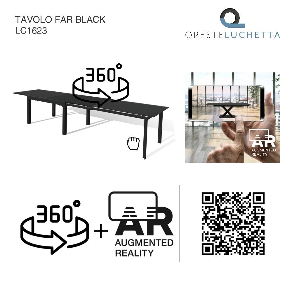 Oresteluchetta Tavolo Allungabile FAR BLACK