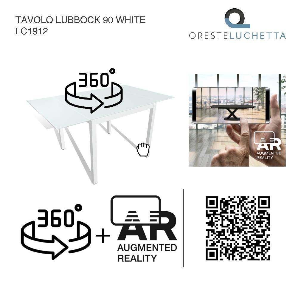 Oresteluchetta Tavolo Allungabile LUBBOCK 90 WHITE