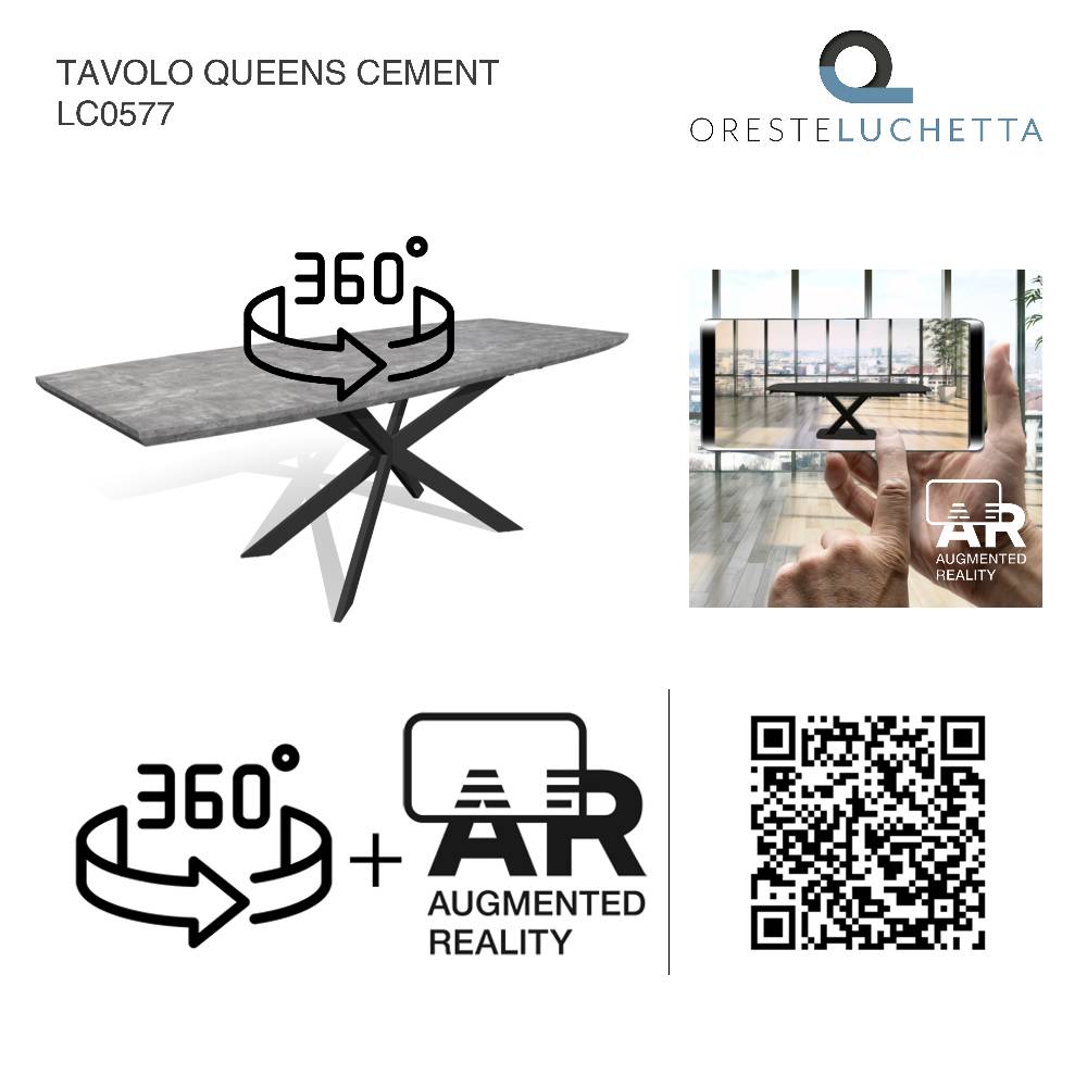Oresteluchetta Tavolo Allungabile QUEENS CEMENT