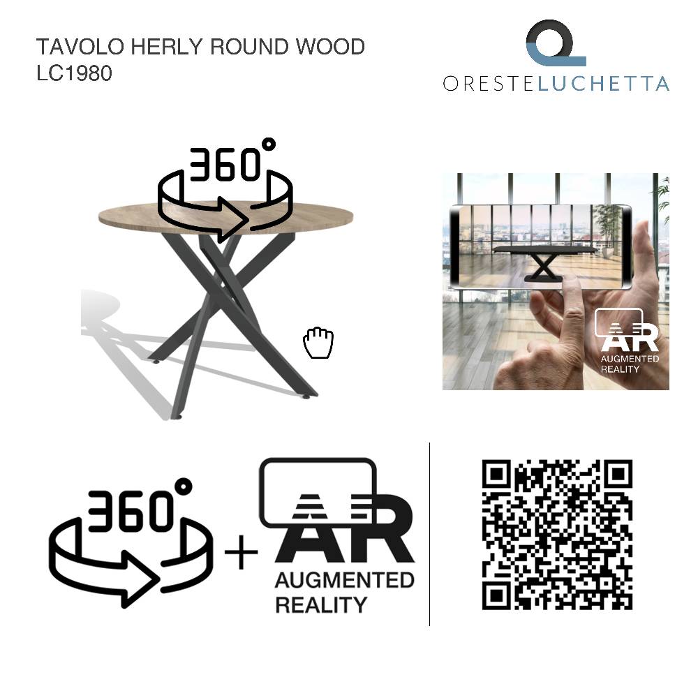 Oresteluchetta Tavolo HERLY ROUND WOOD