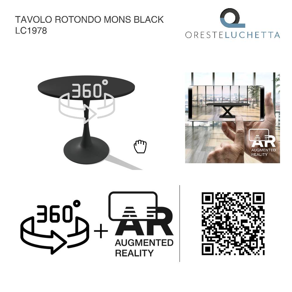 Oresteluchetta TAVOLO ROTONDO MONS BLACK