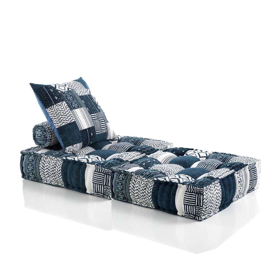 Oresteluchetta Poltrona / Chaise Longue YANTRA WHITE/BLUE Composizione 01