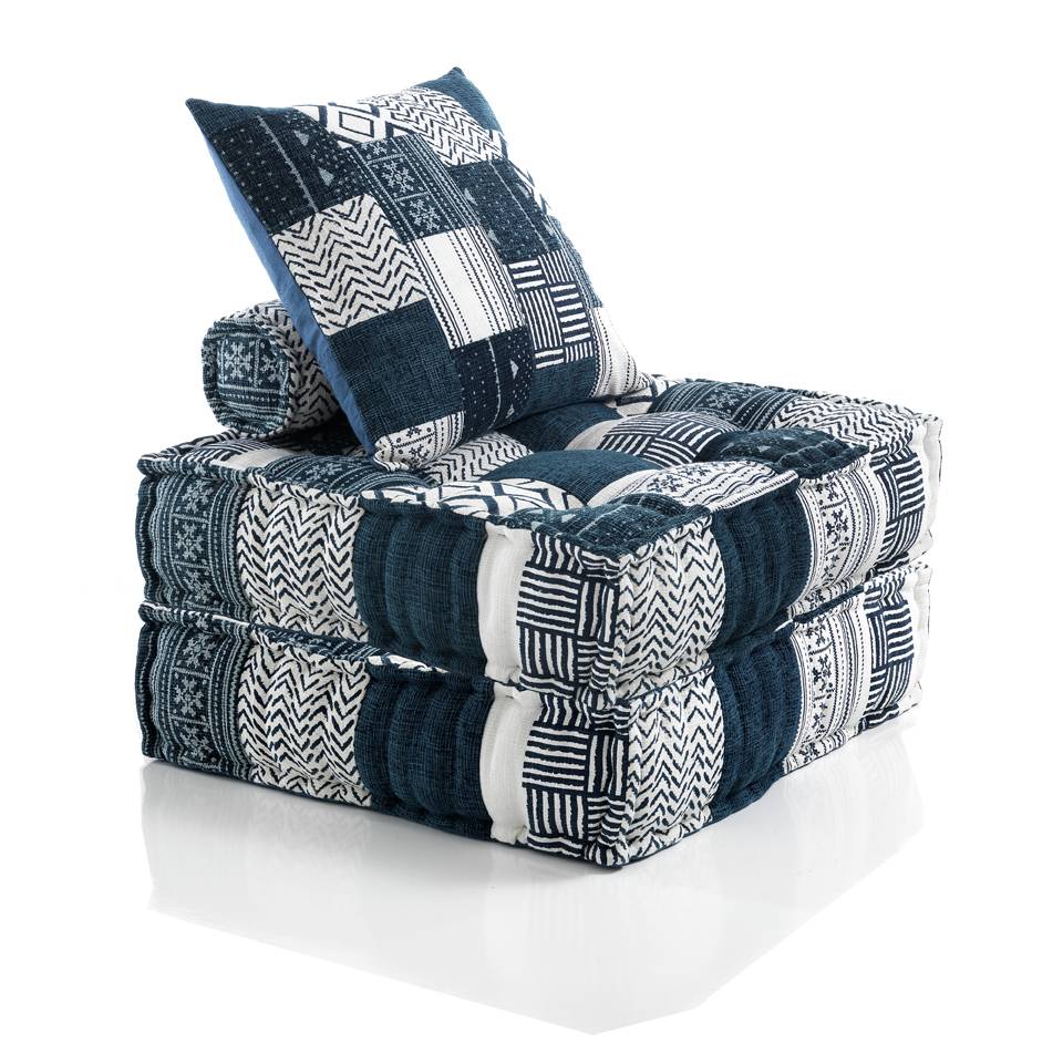 Oresteluchetta Poltrona / chaise longue YANTRA WHITE/BLUE composizione 01