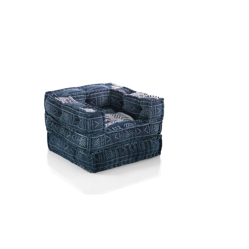 Oresteluchetta Poltrona/Chaise longue YANTRA WHITE/BLUE PATCH