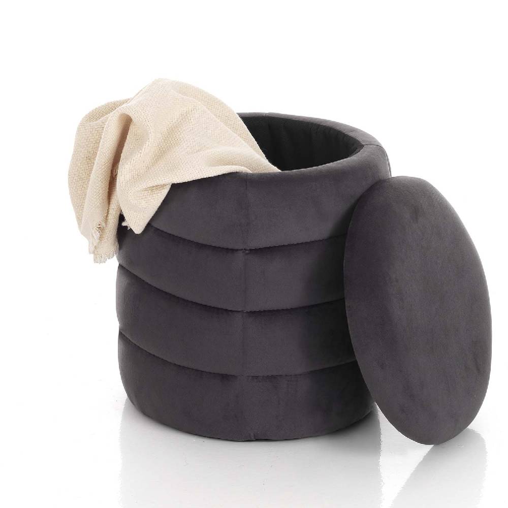 Oresteluchetta Pouf Imbottito Contenitore BURLEY GREY