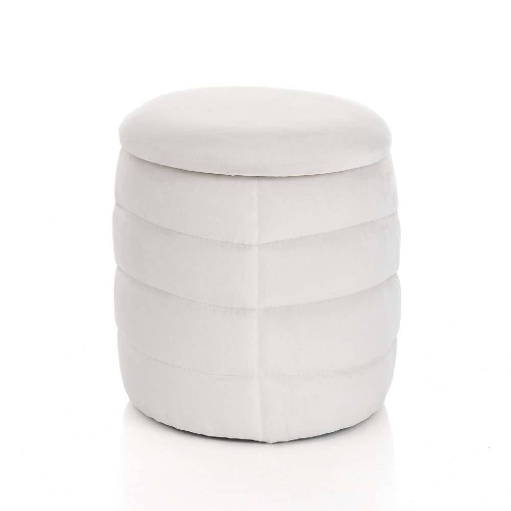 Oresteluchetta Pouf imbottito contenitore BURLEY WHITE