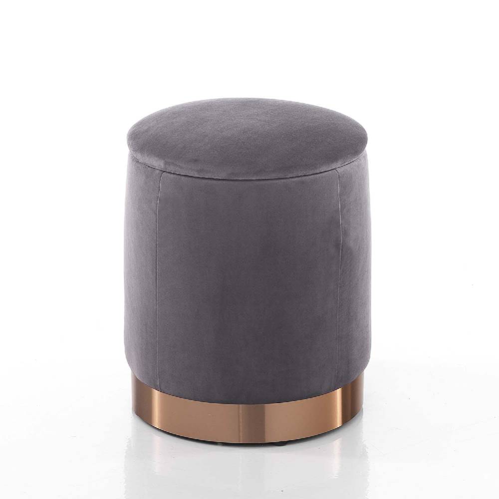 Oresteluchetta Pouf imbottito contenitore OHIO GREY