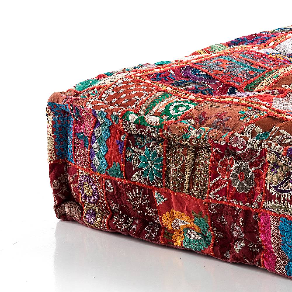 Oresteluchetta Pouf Rettangolare YANTRA RED PATCHWORK
