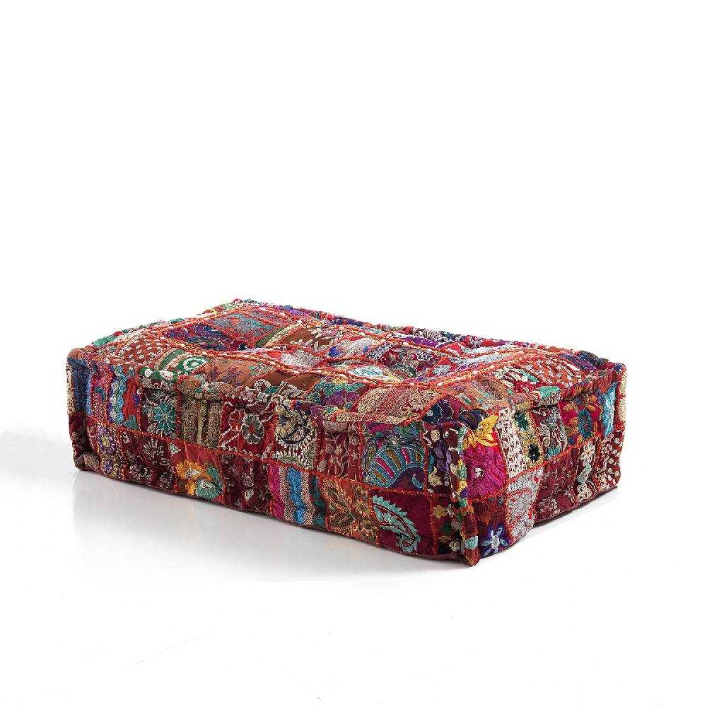 Oresteluchetta Pouf rettangolare YANTRA RED PATCHWORK