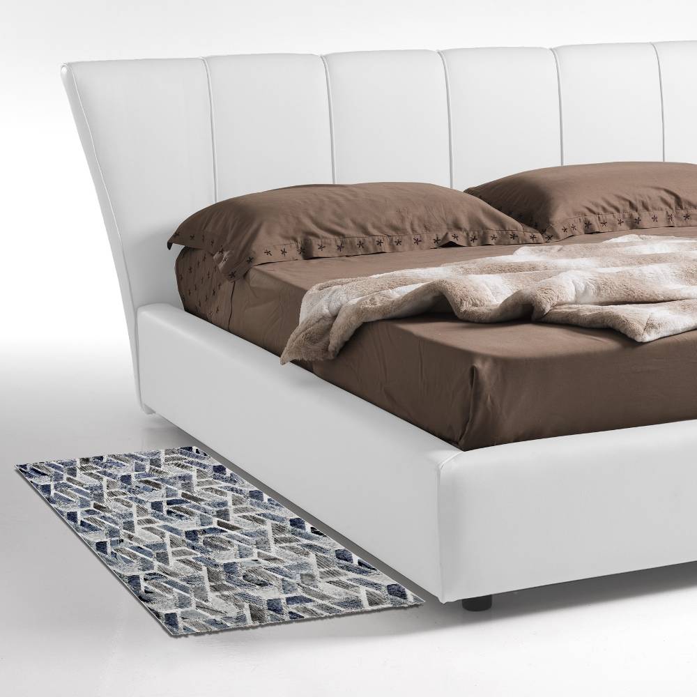 Oresteluchetta TAPPETO BAGNO / SCENDILETTO SERIE HISA BLUE 01