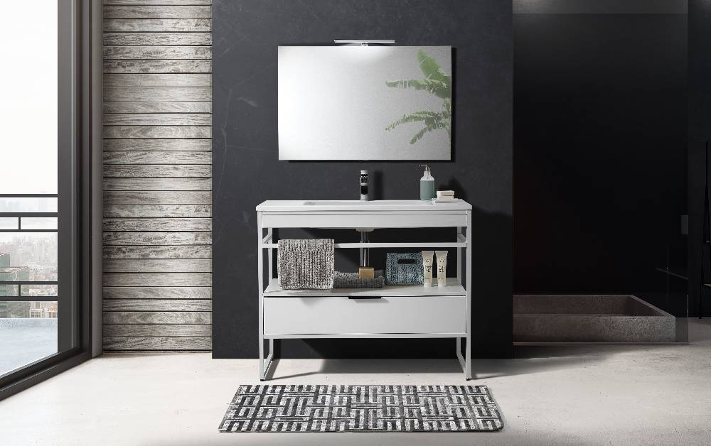 Oresteluchetta TAPPETO BAGNO / SCENDILETTO SERIE HISA GREY 01