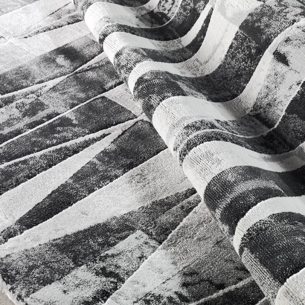 Oresteluchetta TAPPETO BAGNO / SCENDILETTO SERIE HISA GREY 09