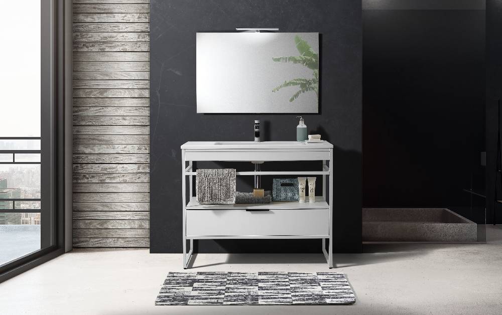 Oresteluchetta TAPPETO BAGNO / SCENDILETTO SERIE HISA GREY 09
