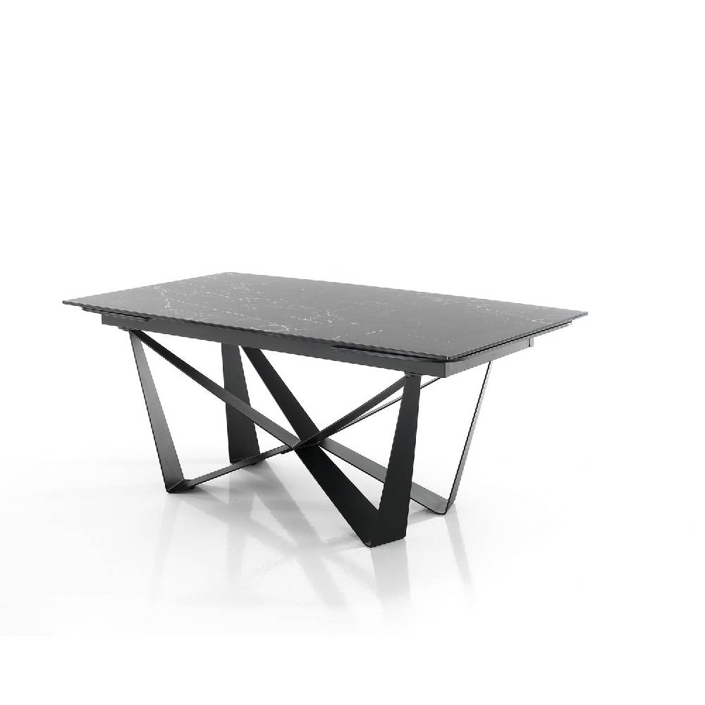 Oresteluchetta tavolo allungabile KEMP MATT BLACK MARBLE