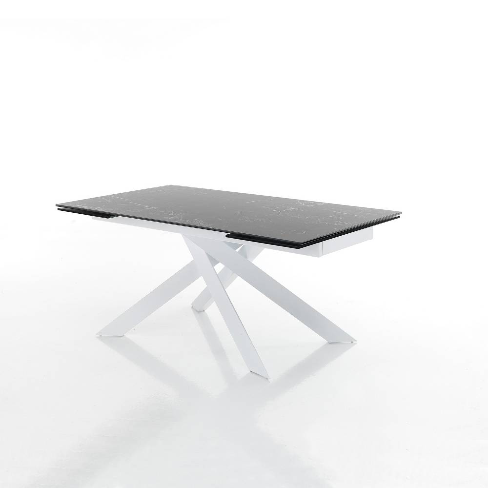 Oresteluchetta tavolo allungabile LUNDY MATT BLACK MARBLE