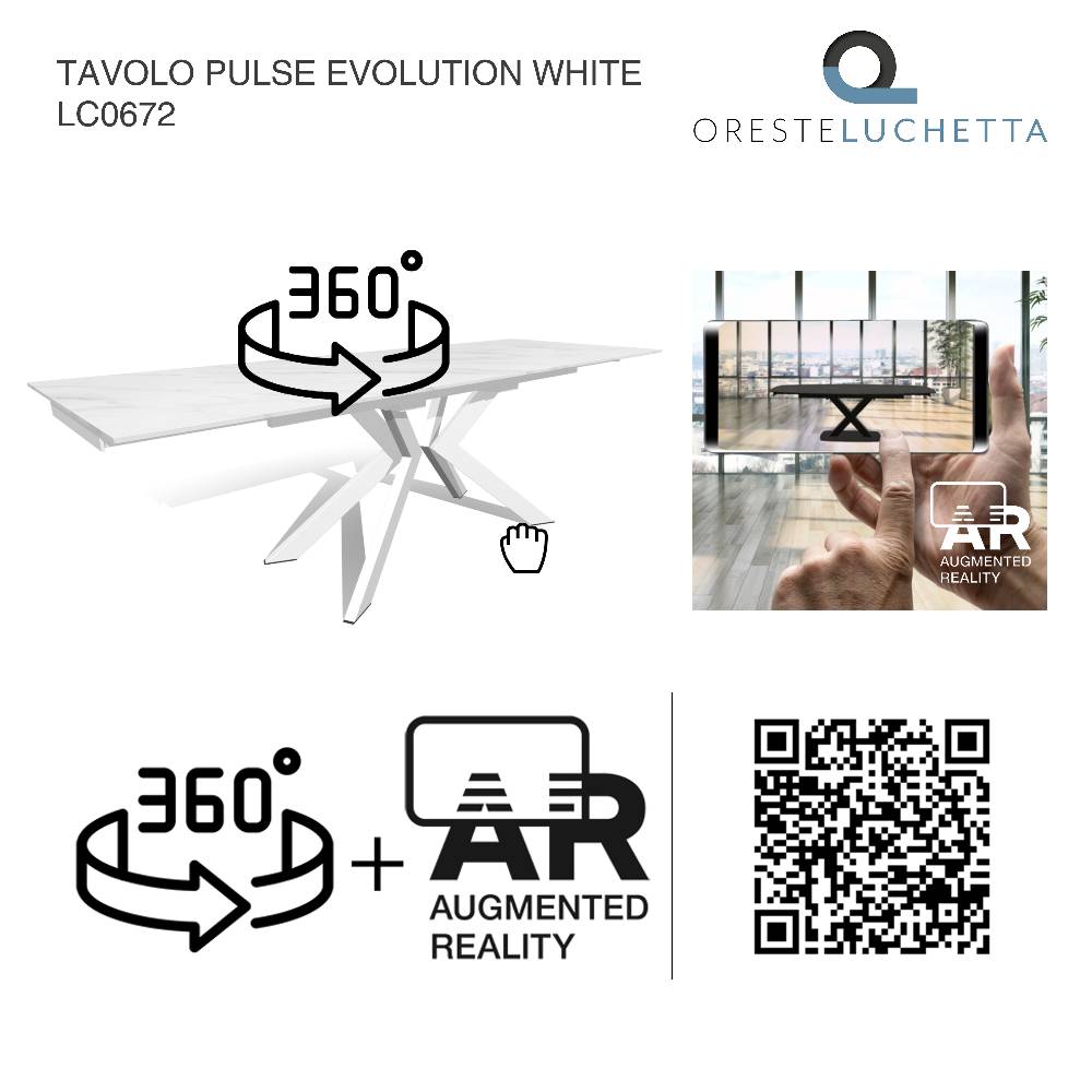 Oresteluchetta Tavolo Allungabile PULSE EVOLUTION WHITE