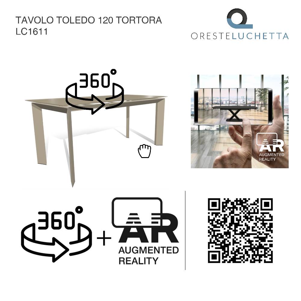 Oresteluchetta Tavolo Allungabile TOLEDO 120 - TORTORA