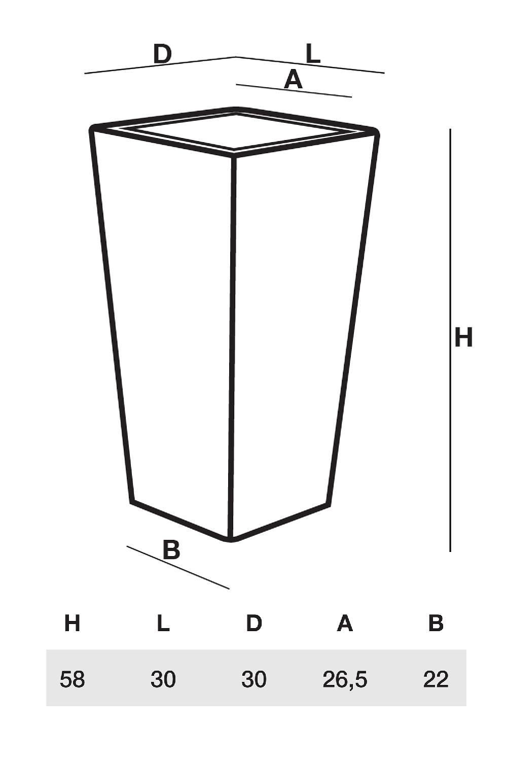 Oresteluchetta Vaso per esterno/interno DELLA 30 TAUPE
