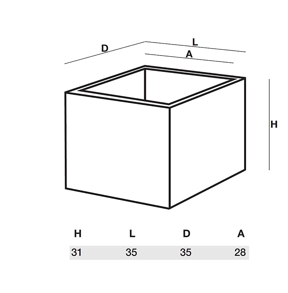 Oresteluchetta Vaso Per Esterno/interno SINEU 35 GREY