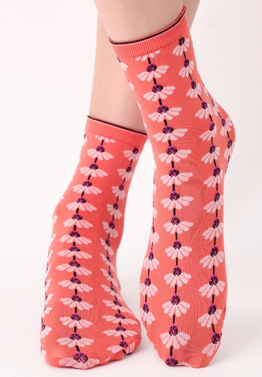 Oroblù Calzino In Cotone Floreale Camomile