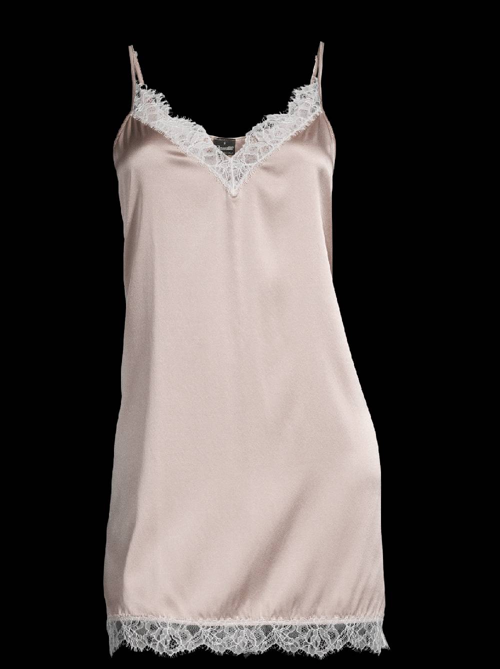 Oscalito Babydoll In Seta Elasticizzata Con Pizzo Chantilly 10336