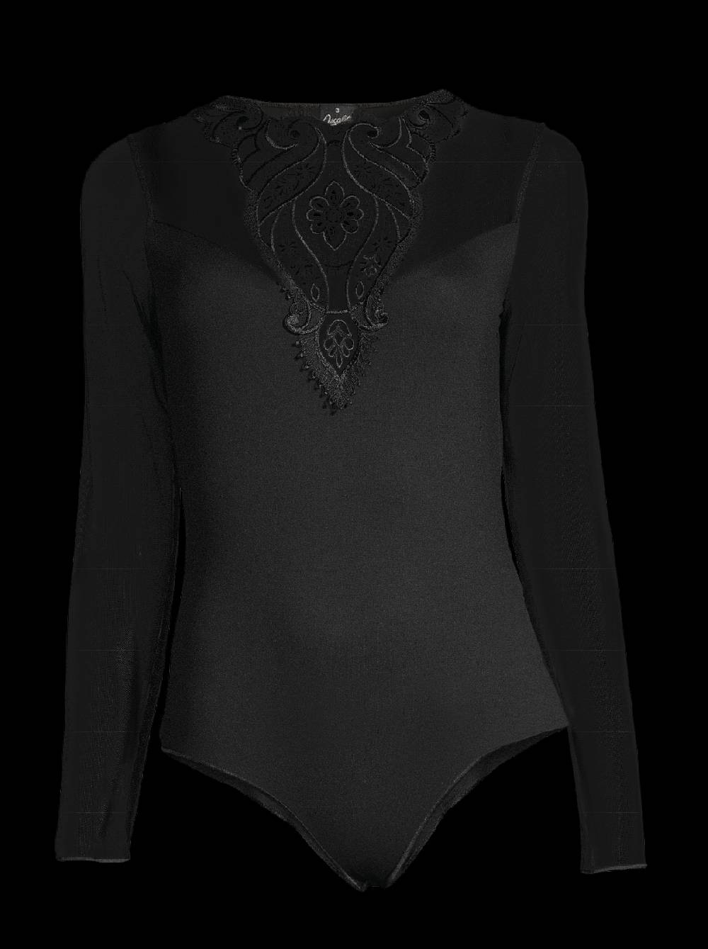 Oscalito Body maniche lunghe con inserto macramè 1388