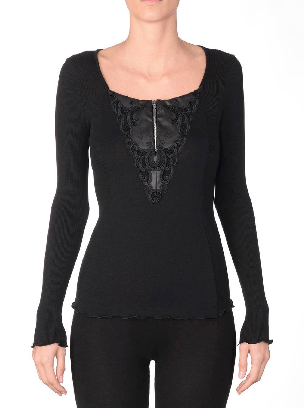 Oscalito Camicia a maniche lunghe in lana e seta 8292