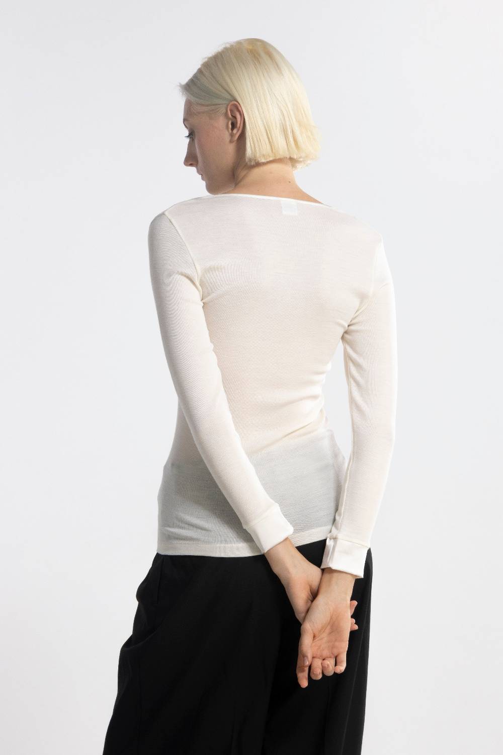 Oscalito Camicia Donna Lana E Seta Maniche Lunghe 4258