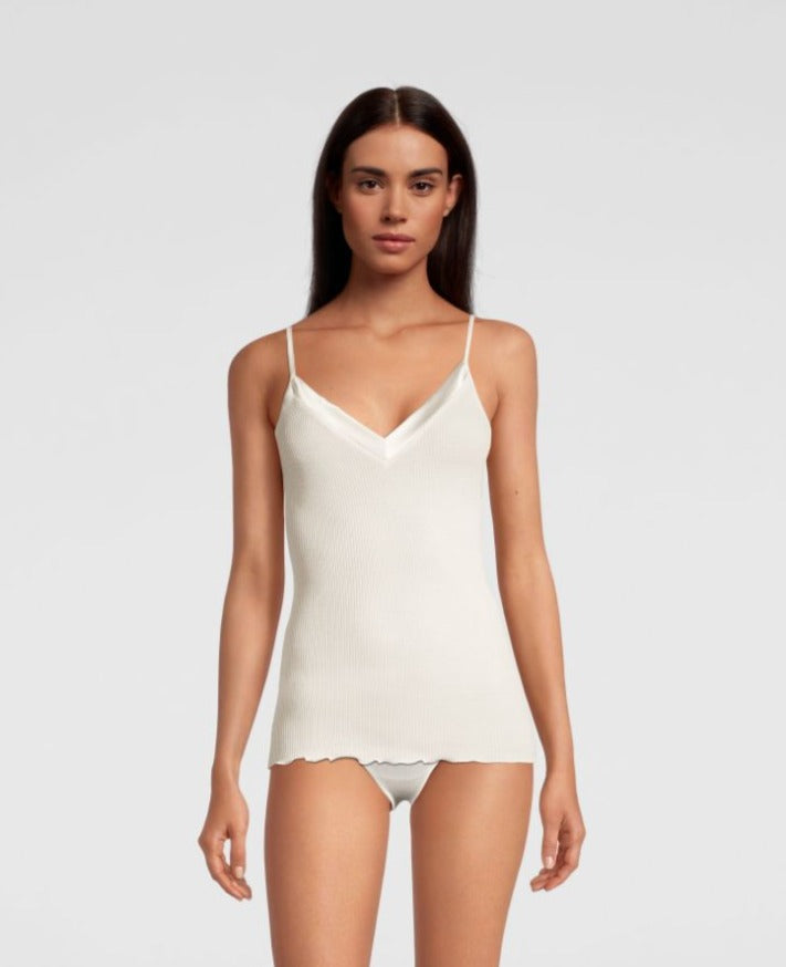 Oscalito Canotta Elegance In Raso Di Lana E Seta Con Scollo A V 4245