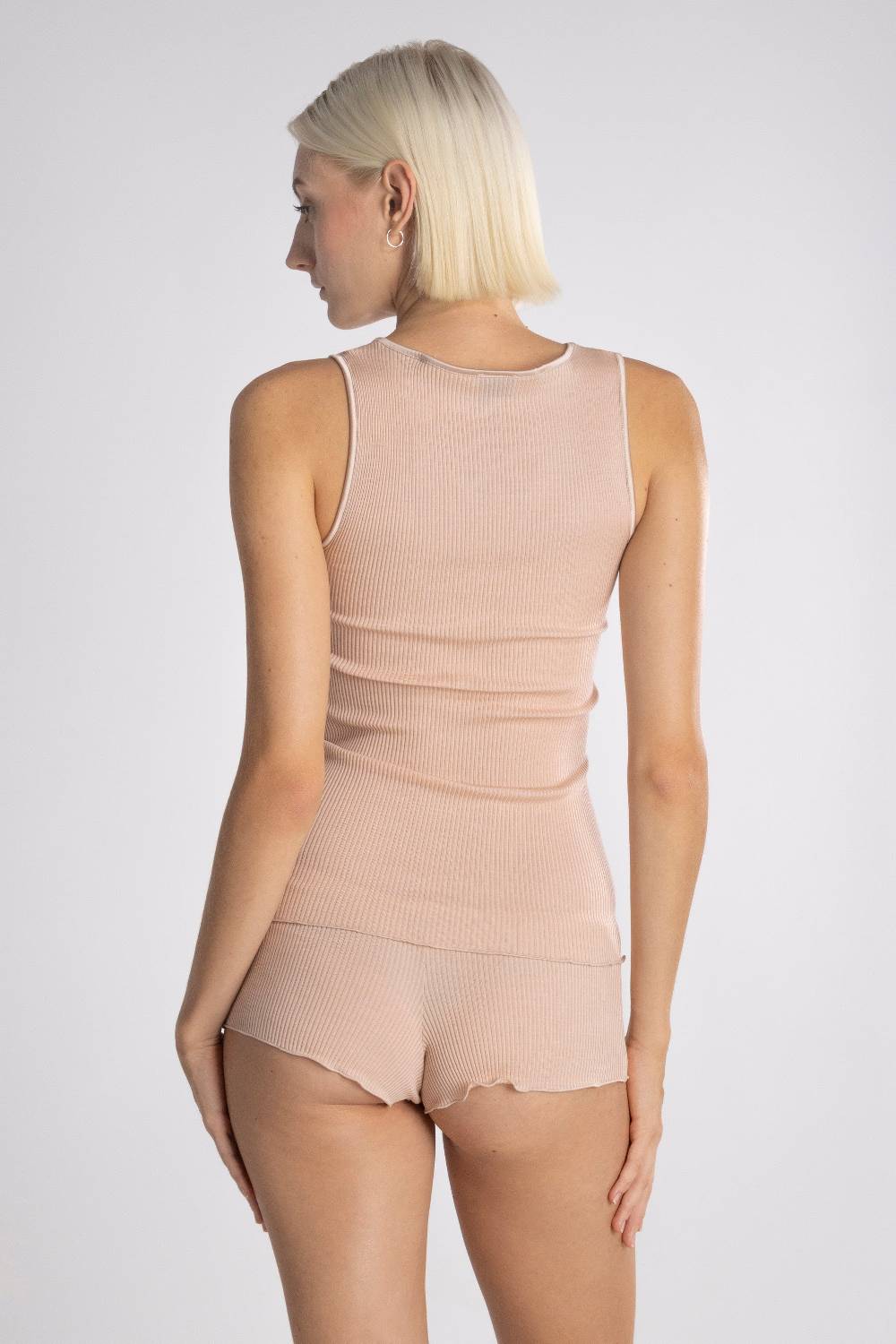 Oscalito Canotta Elegance In Raso Di Lana E Seta Con Scollo A V 4247