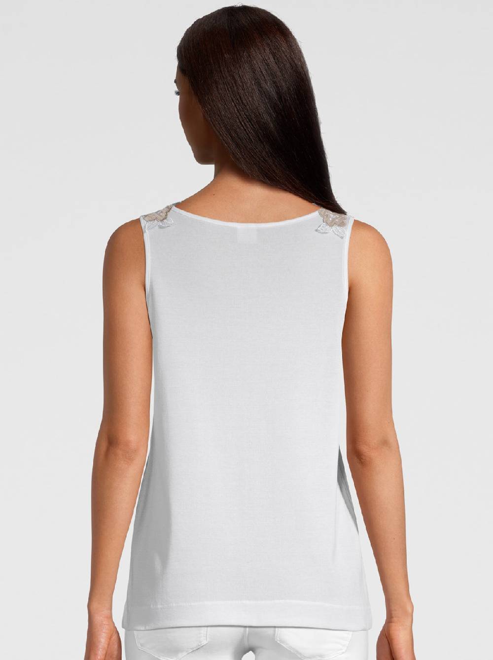 Oscalito Canotta Filoscozia® Con Inserto In Macramè 6001