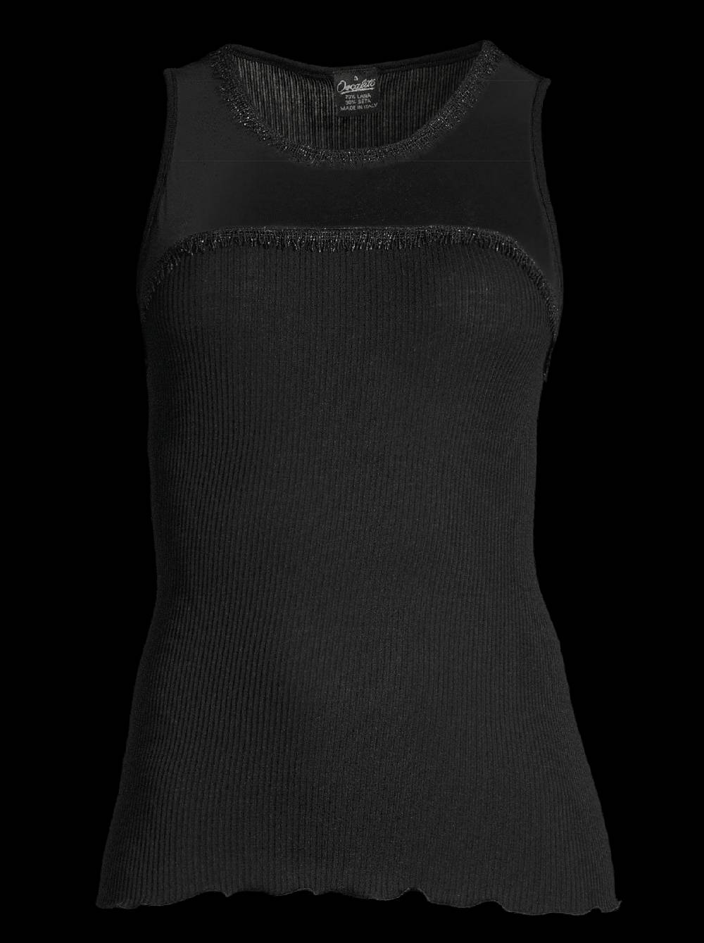 Oscalito Canotta In Lana E Seta Con Dettagli In Lurex 6486