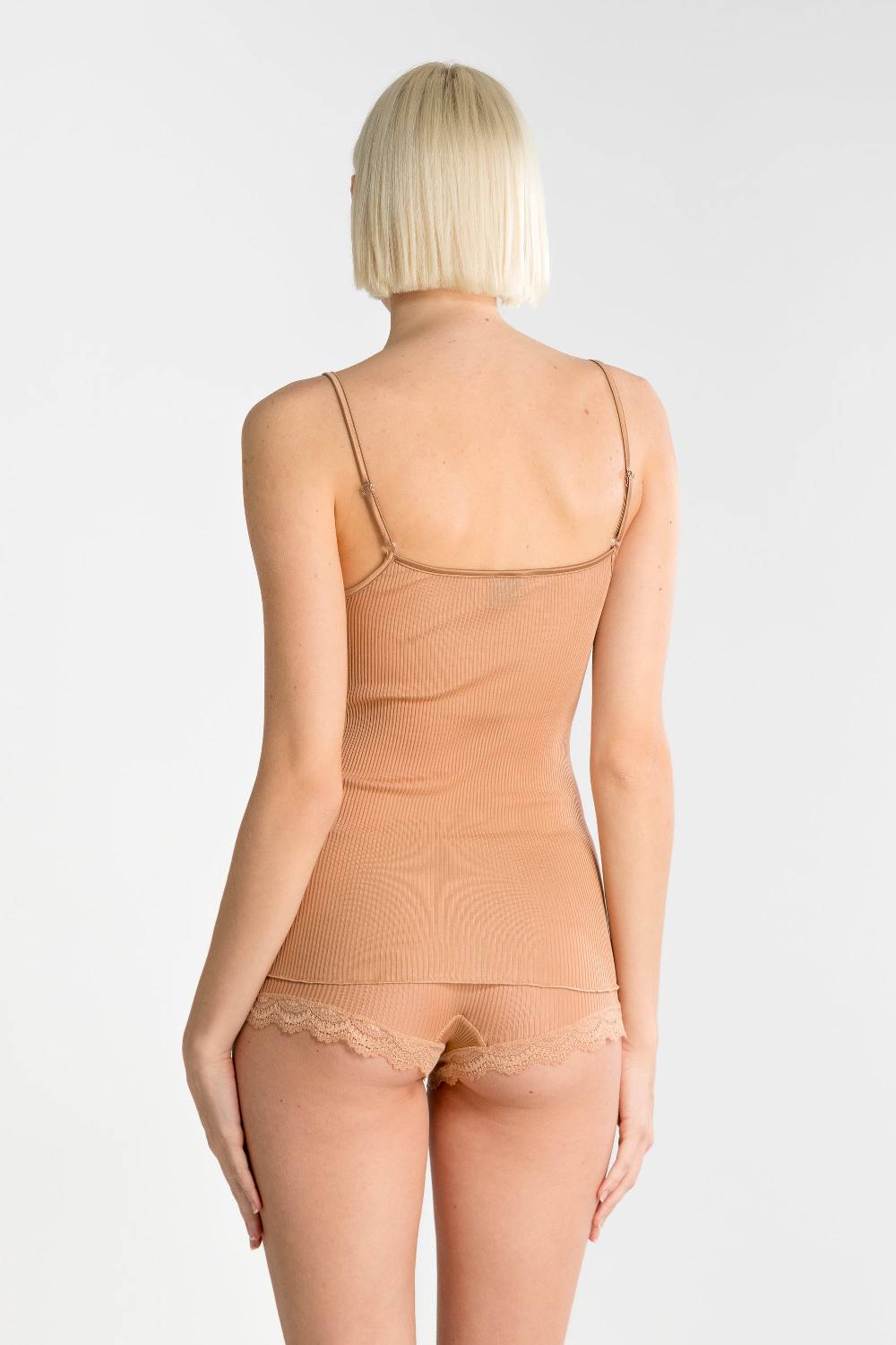 Oscalito Dentelle De Calais®” Top Scollo A V In Pura Seta 9474