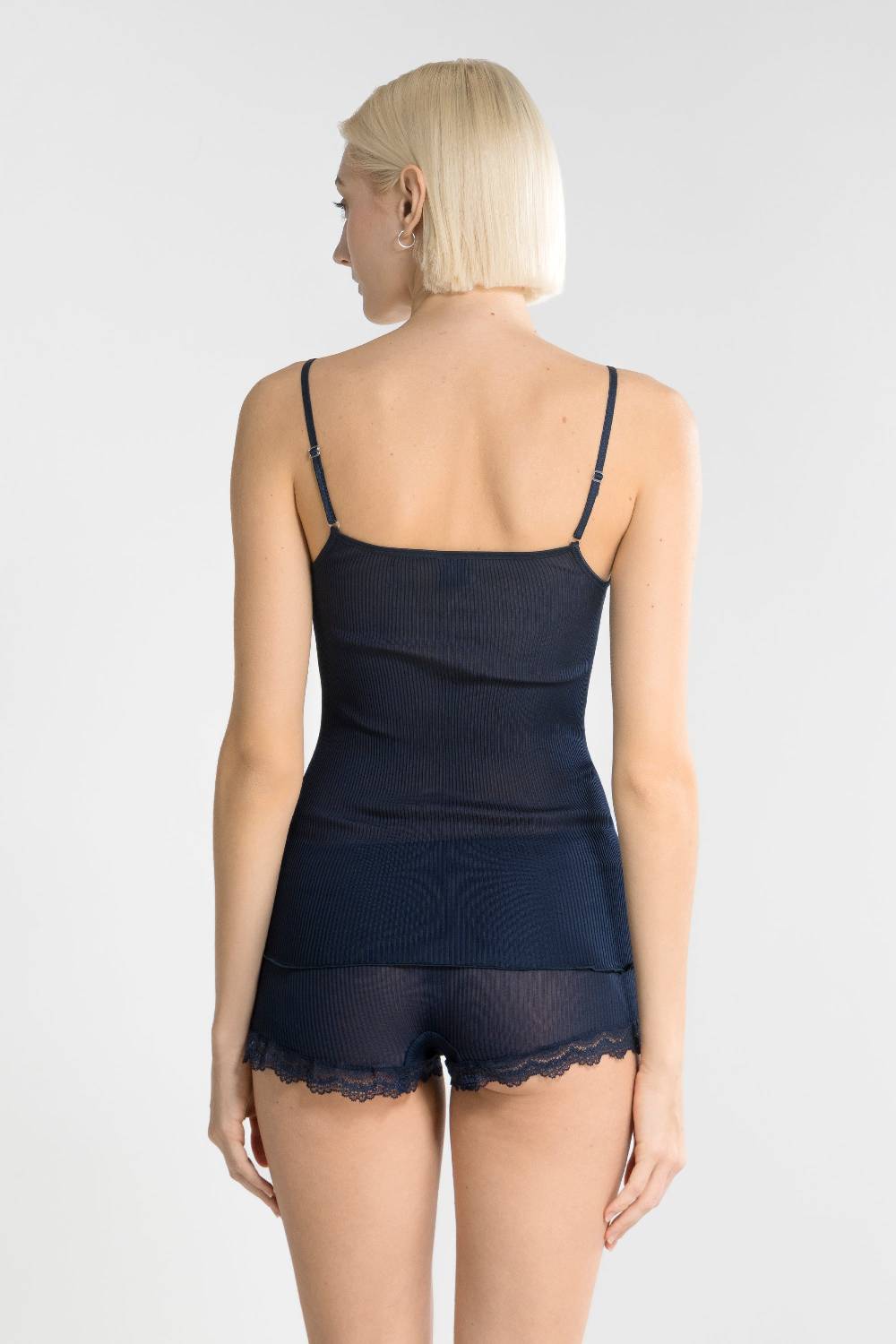 Oscalito Dentelle De Calais®” Top Scollo A V In Pura Seta 9474