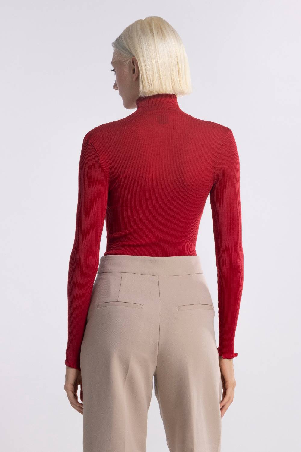 Oscalito Dolcevita Lupetto Tubolare Maniche Lunghe Lana E Seta 3429