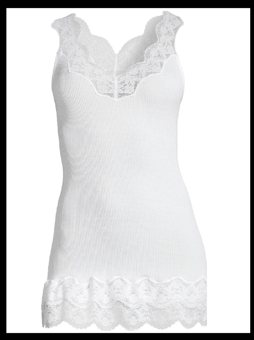 Oscalito Filoscozia Babydoll Canotta con Pizzo Leavers 7006