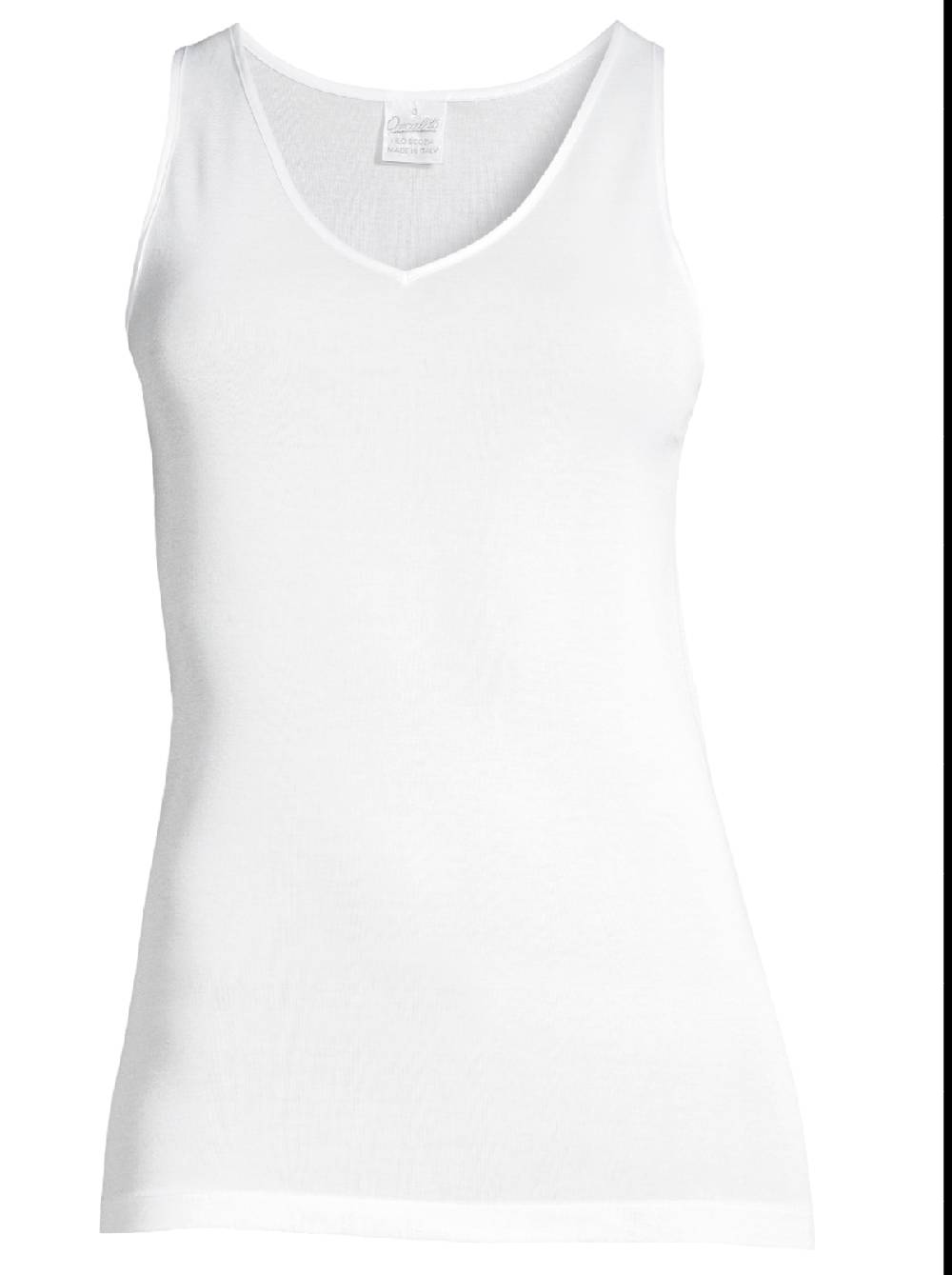 Oscalito Filoscozia Canotta scollo a V passamaneria raso 542