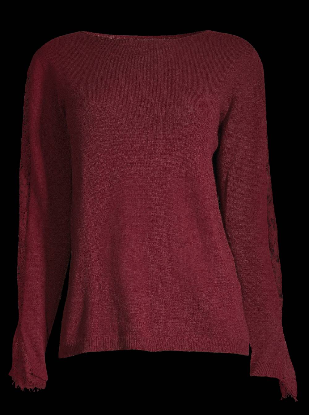 Oscalito Girocollo manica lunga Dentelle de Calais® in Lana Merinos e Cashmere 6438