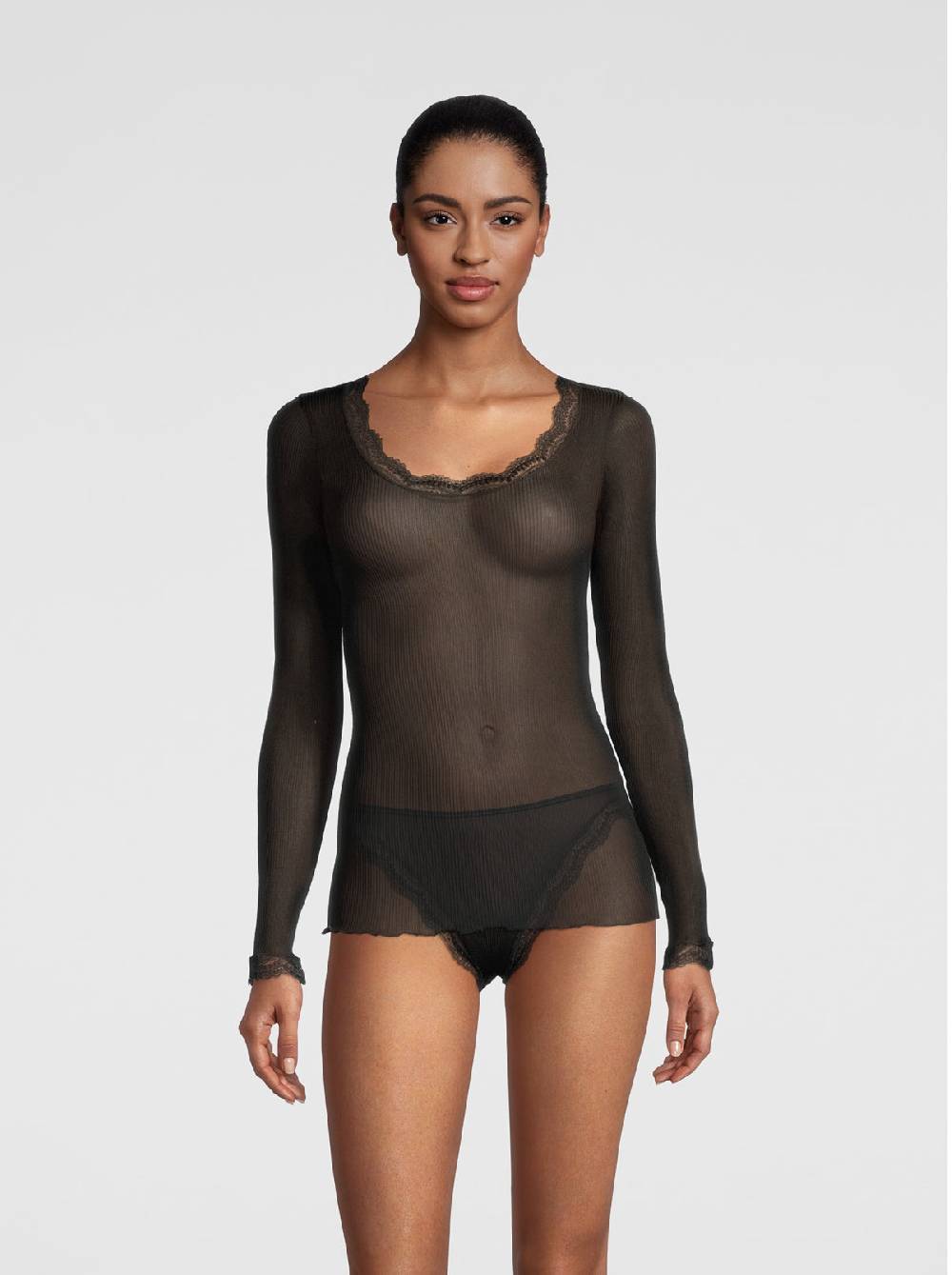 Oscalito Maglia A Maniche Lunghe Dentelle De Calais® In Seta 9476