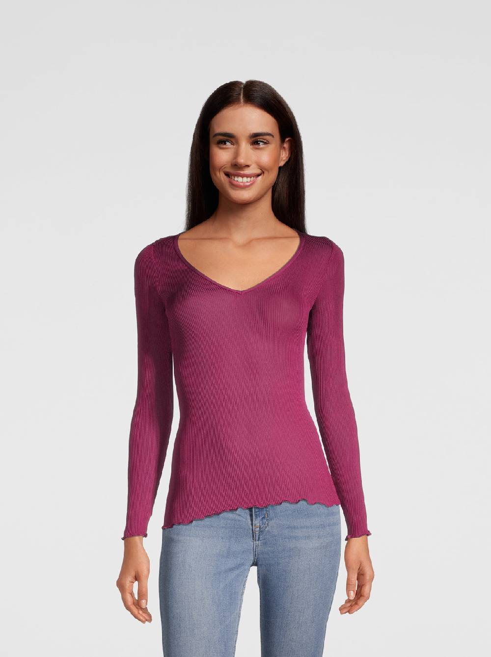 Oscalito Maglia Manica Lunga Donna In Organza Di Pura Seta 9446