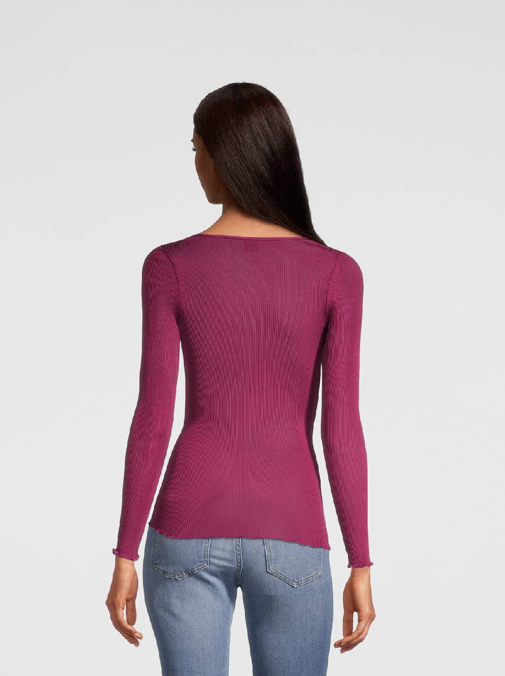 Oscalito Maglia Manica Lunga Donna In Organza Di Pura Seta 9446