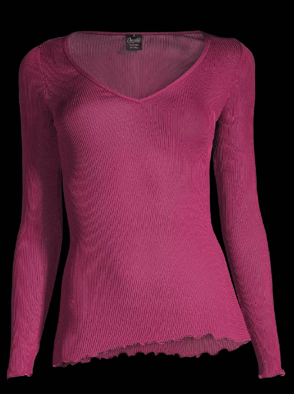 Oscalito Maglia manica lunga donna in organza di pura seta 9446