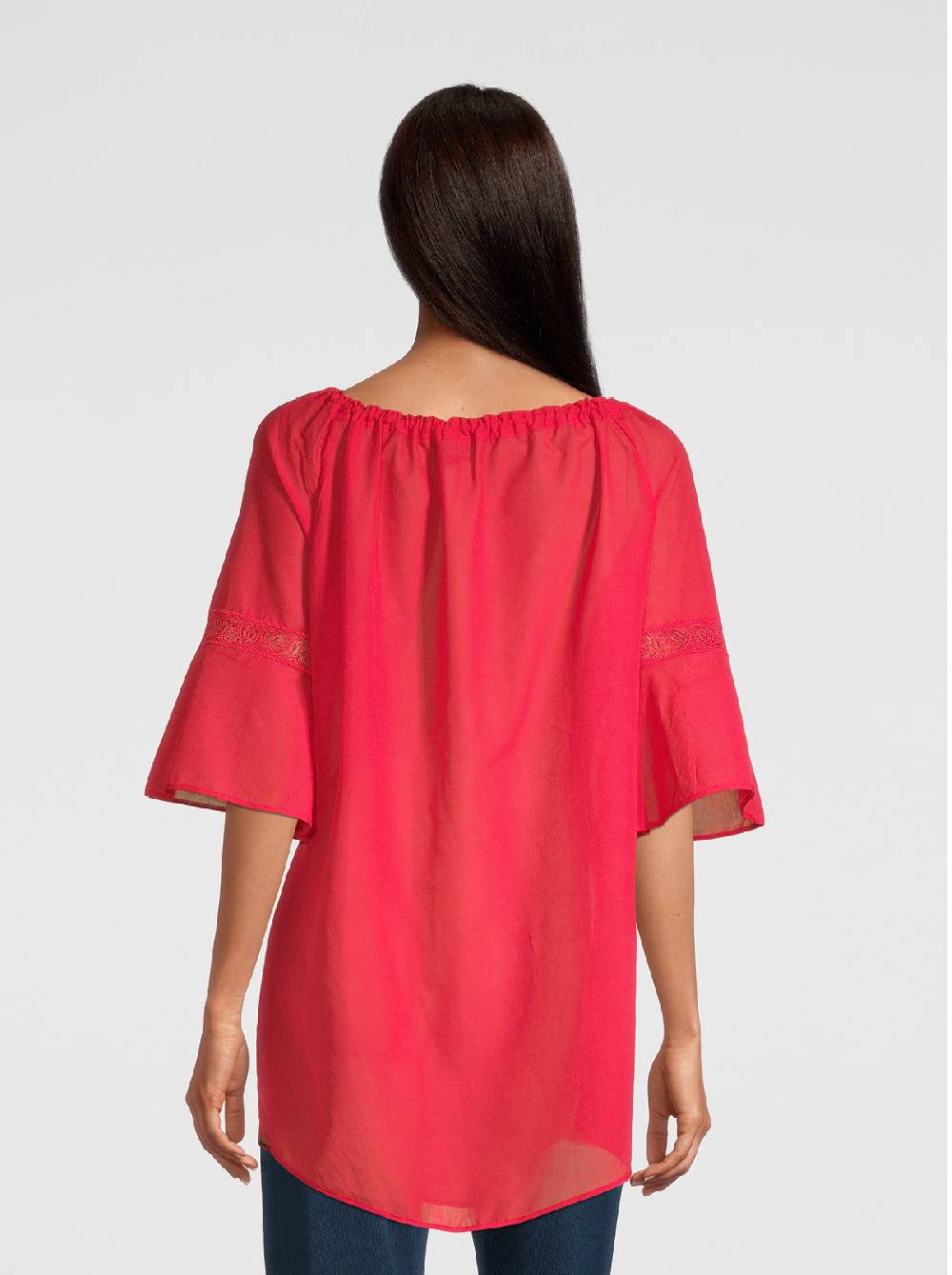 Oscalito Mini Abito Maniche Lunghe In Voile Cotone 6566