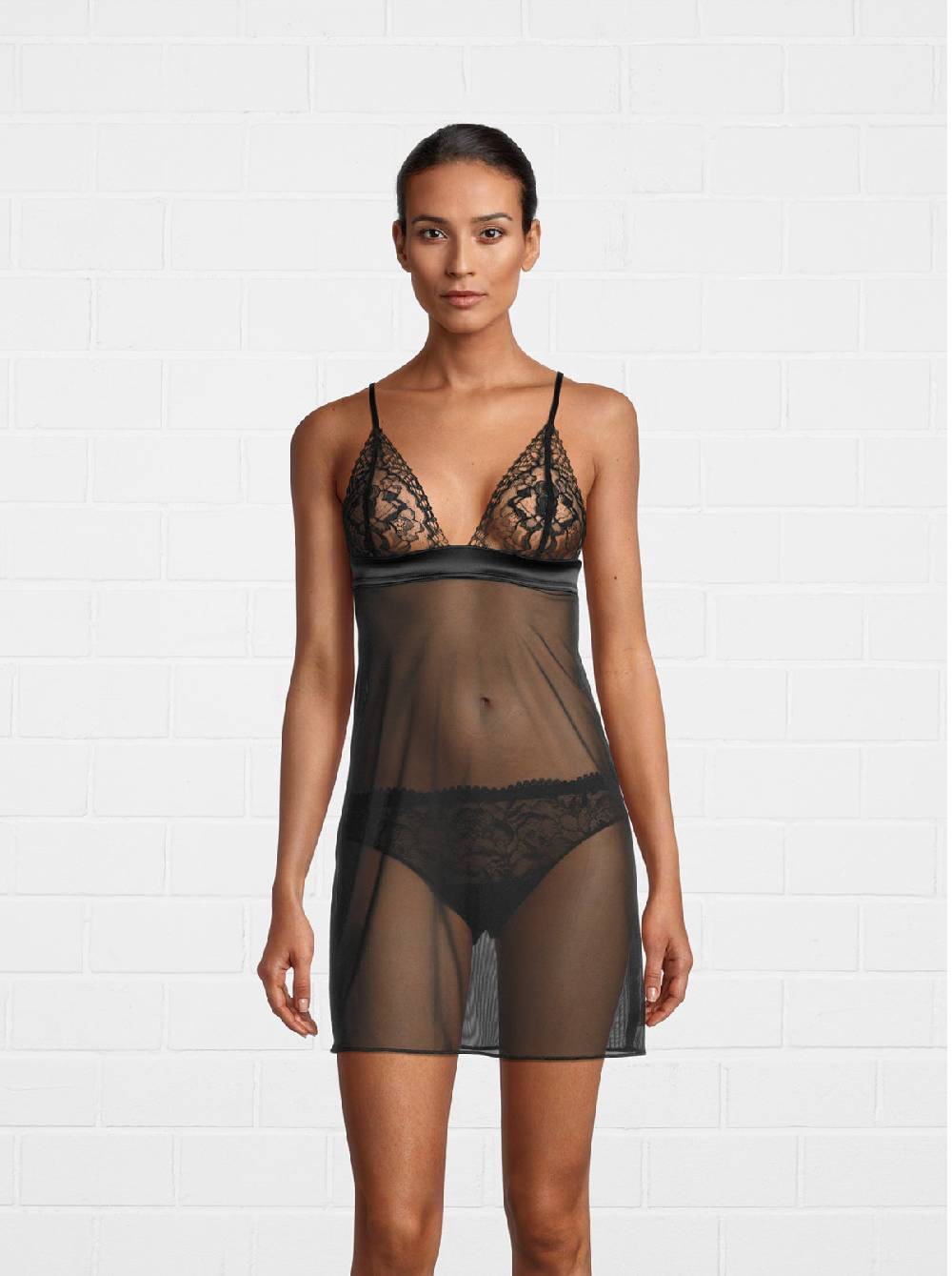 Oscalito Babydoll Romantico Con Pizzo E Tulle 6478