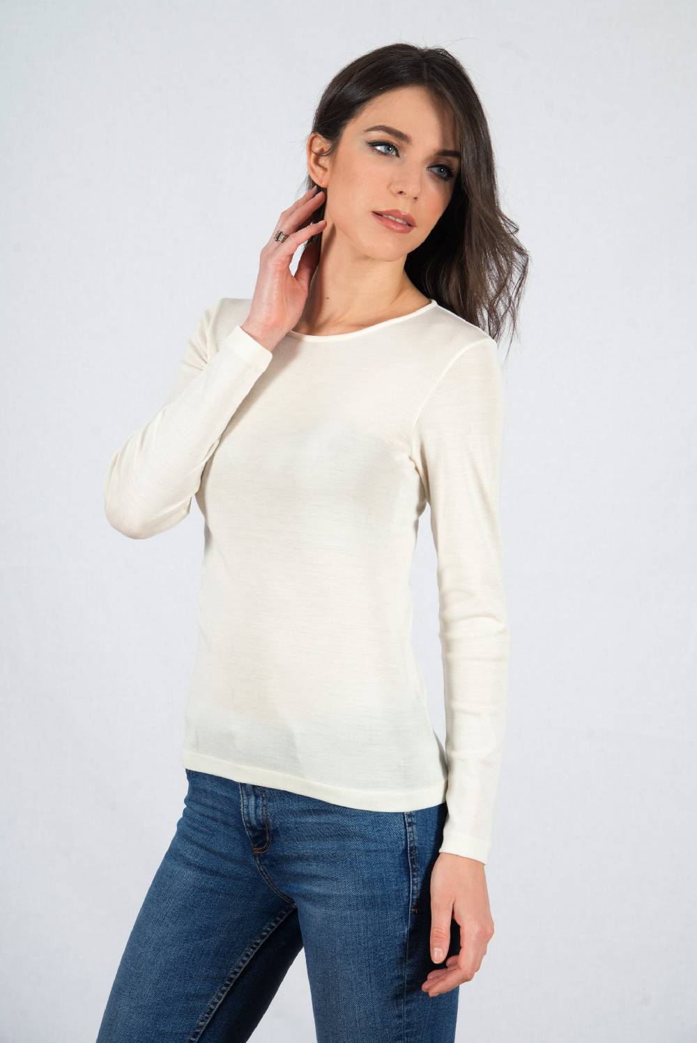 Oscalito Camicia a maniche lunghe lana e seta 3476