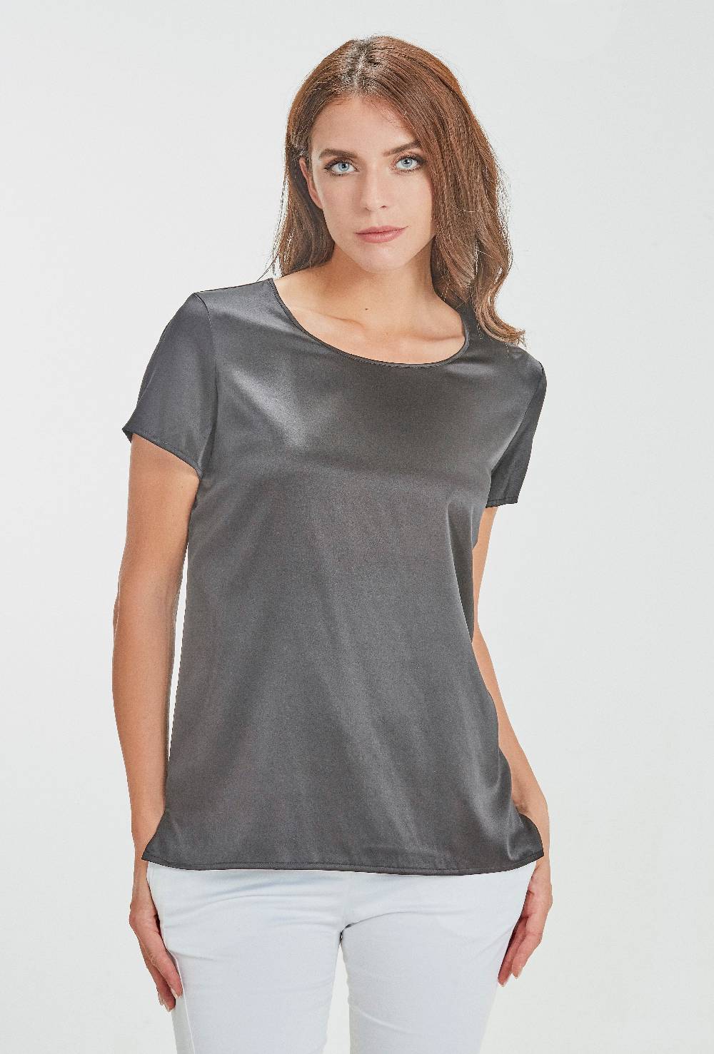 Oscalito Canotta In Seta Maniche Corte 10308