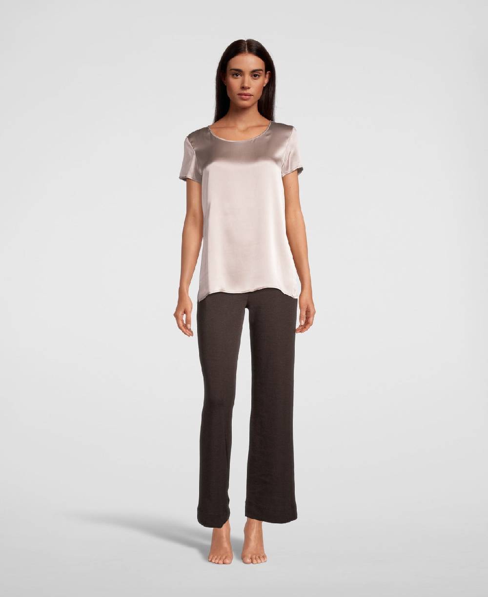 Oscalito Canotta in seta maniche corte 10308