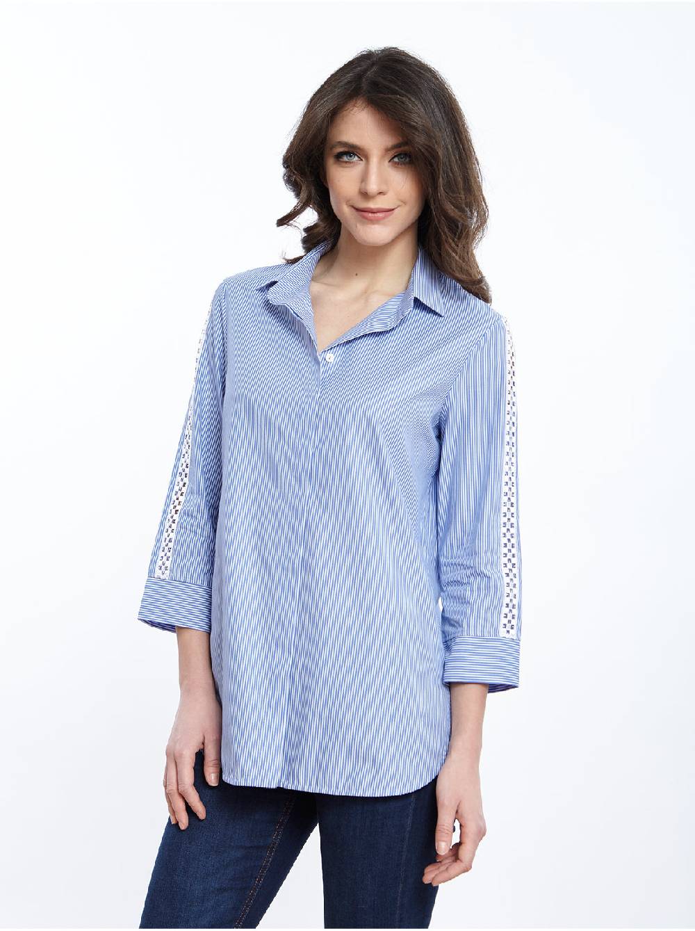 Oscalito Chemisier tre quarti in cotone 4906