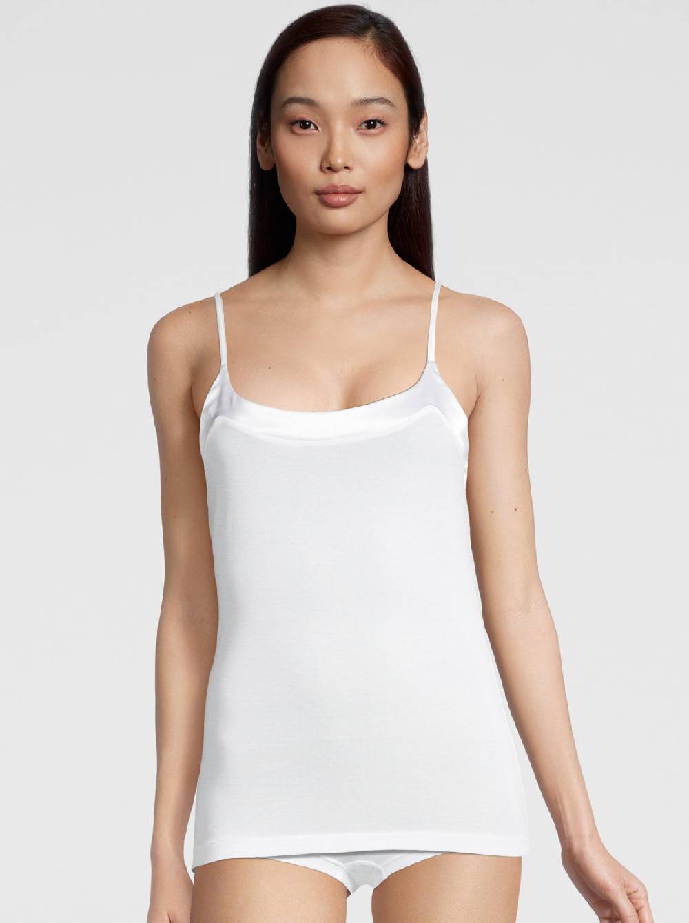 Oscalito Filoscozia Top Con Bordo In Raso 16124