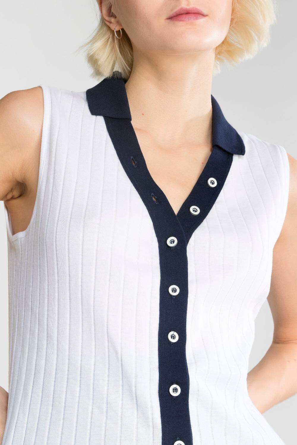 Oscalito Gilet Con Bottoni Donna Cotone 7160